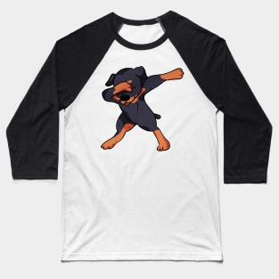 Cute Funny Happy Dog Dab!! - Animal Lover Baseball T-Shirt